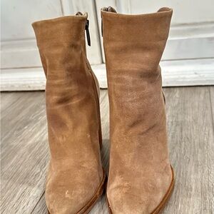 Tan Suede Ankle Booties size 6.5